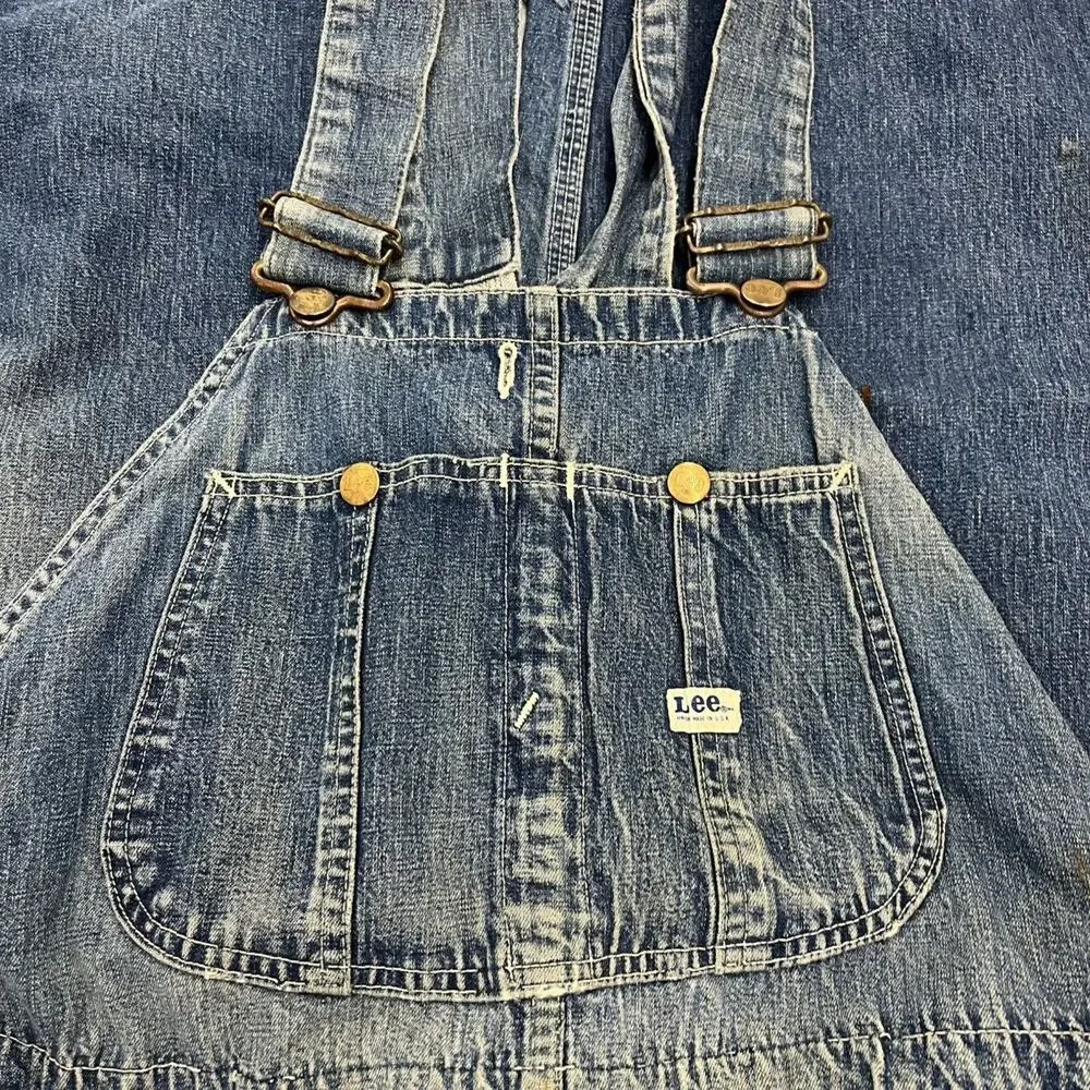 Vintage 50s Lee Union Made Jelt Sanforized Overalls 38x28